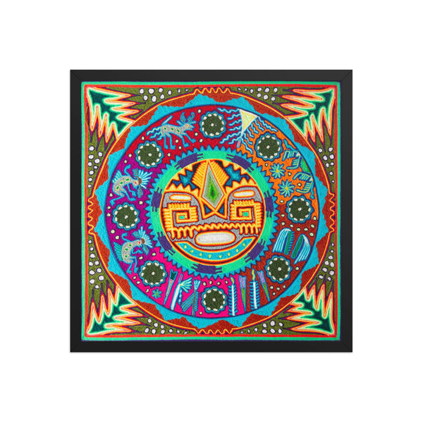 Huichol Yarn Painting Print • L - 136 - Huichol Arts