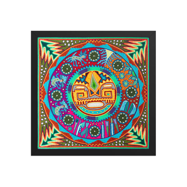 Huichol Yarn Painting Print • L - 136 - Huichol Arts