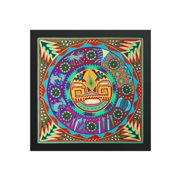 Huichol Yarn Painting Print • L - 136 - Huichol Arts