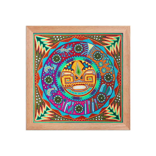 Huichol Yarn Painting Print • L - 136 - Huichol Arts