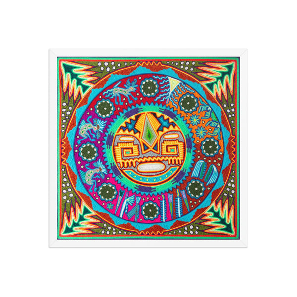 Huichol Yarn Painting Print • L - 136 - Huichol Arts