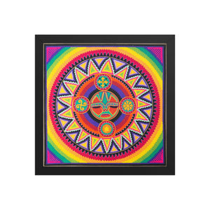 Huichol Yarn Painting Print • L - 137 - Huichol Arts