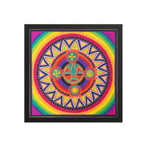 Huichol Yarn Painting Print • L - 137 - Huichol Arts