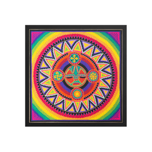 Huichol Yarn Painting Print • L - 137 - Huichol Arts