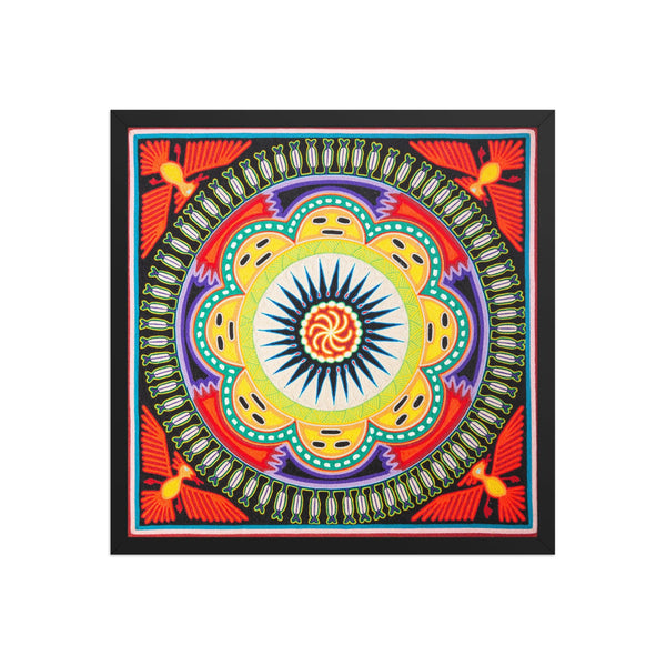 Huichol Yarn Painting Print • L - 138 - Huichol Arts