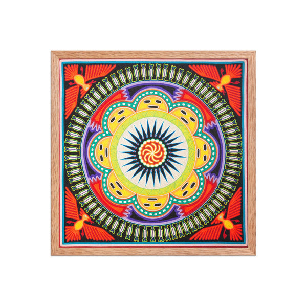 Huichol Yarn Painting Print • L - 138 - Huichol Arts