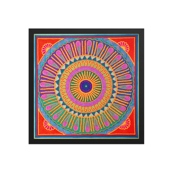 Huichol Yarn Painting Print • L - 139 - Huichol Arts