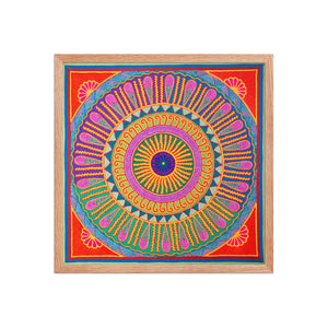 Huichol Yarn Painting Print • L - 139 - Huichol Arts