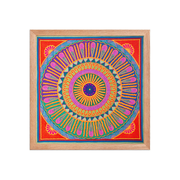 Huichol Yarn Painting Print • L - 139 - Huichol Arts