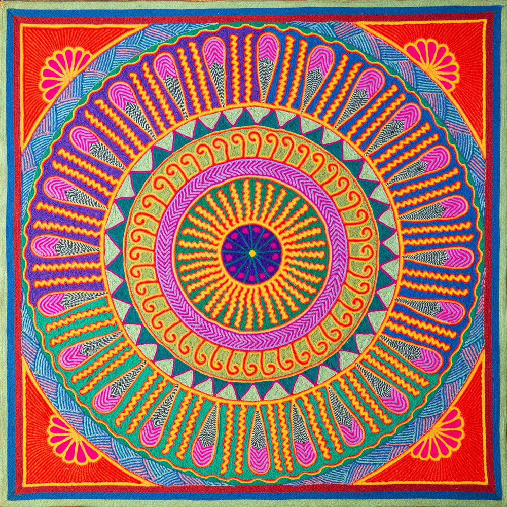 Huichol Yarn Painting Print • L - 139 - Huichol Arts
