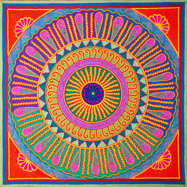 Huichol Yarn Painting Print • L - 139 - Huichol Arts