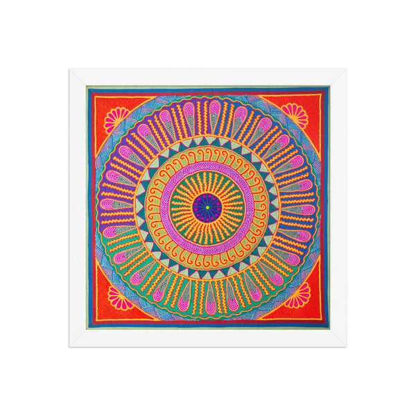 Huichol Yarn Painting Print • L - 139 - Huichol Arts