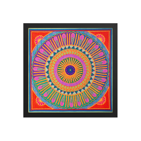 Huichol Yarn Painting Print • L - 139 - Huichol Arts