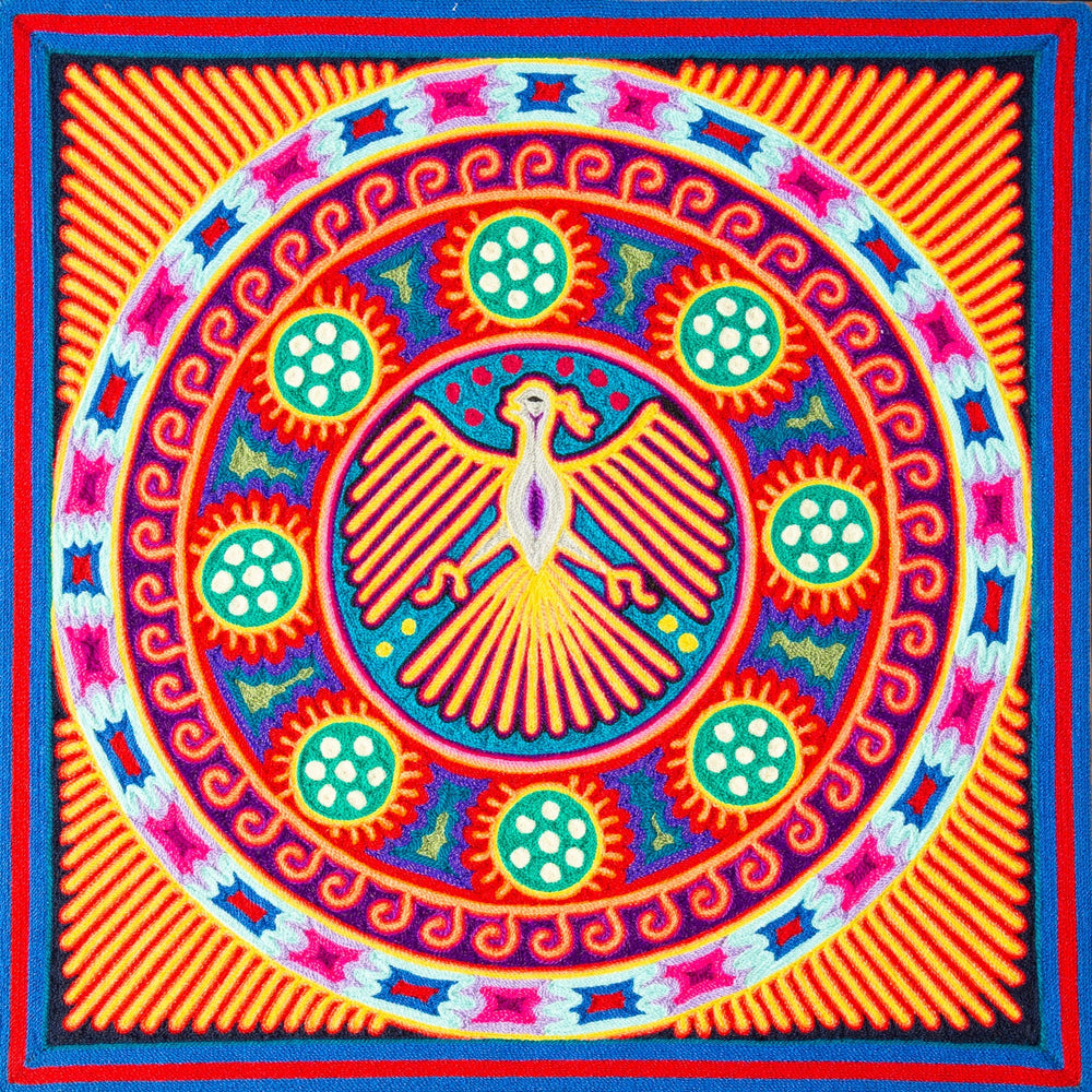 Huichol Yarn Painting Print • L - 140 - Huichol Arts