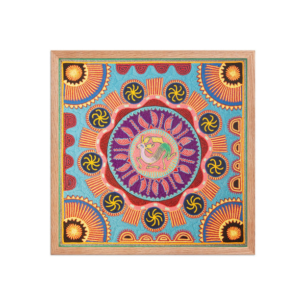 Huichol Yarn Painting Print • L - 142 - Huichol Arts