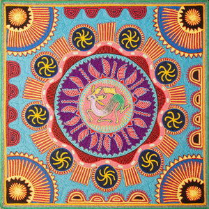 Huichol Yarn Painting Print • L - 142 - Huichol Arts