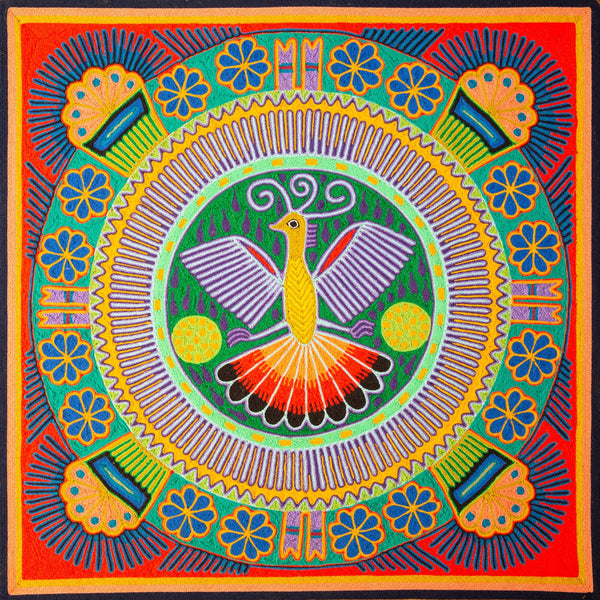 Huichol Yarn Painting Print • L - 143 - Huichol Arts