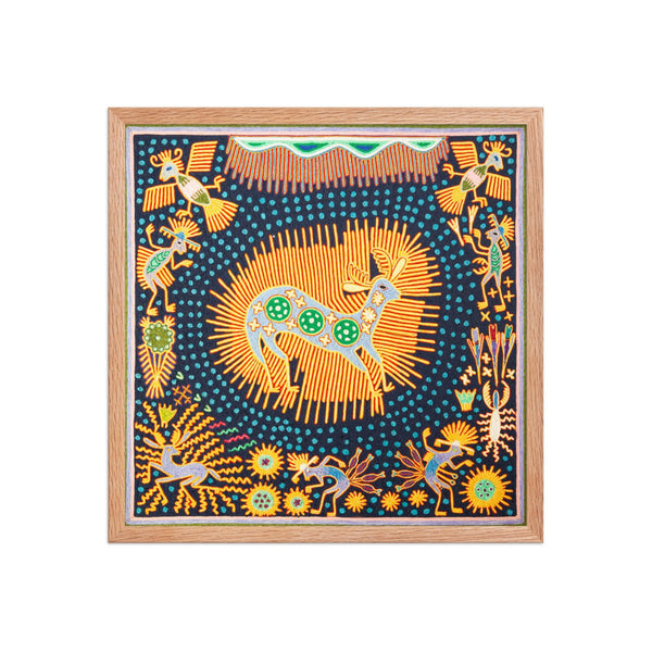 Huichol Yarn Painting Print • L - 144 - Huichol Arts