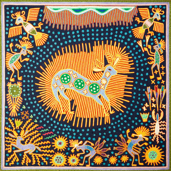 Huichol Yarn Painting Print • L - 144 - Huichol Arts