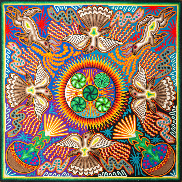 Huichol Yarn Painting Print • L - 145 - Huichol Arts