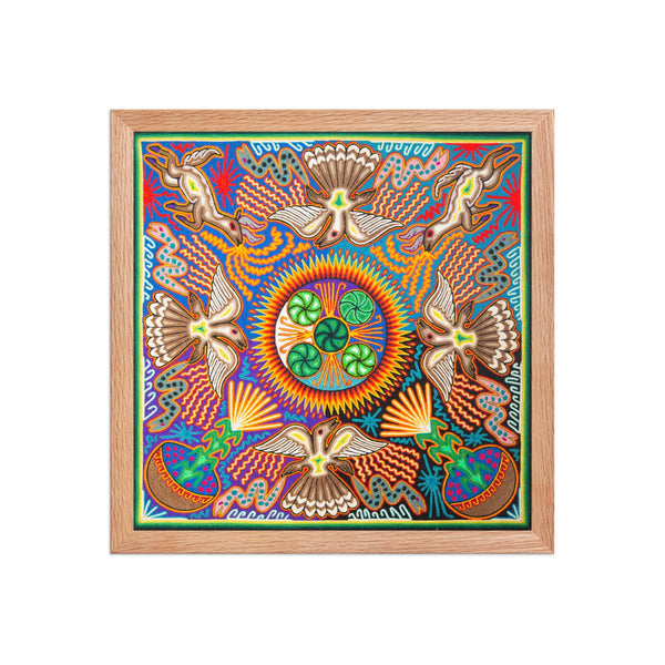 Huichol Yarn Painting Print • L - 145 - Huichol Arts