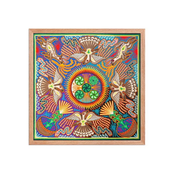 Huichol Yarn Painting Print • L - 145 - Huichol Arts