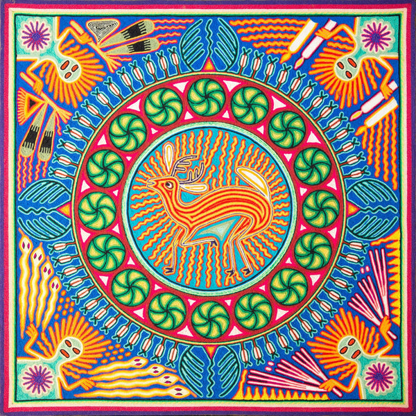 Huichol Yarn Painting Print • L - 146 - Huichol Arts