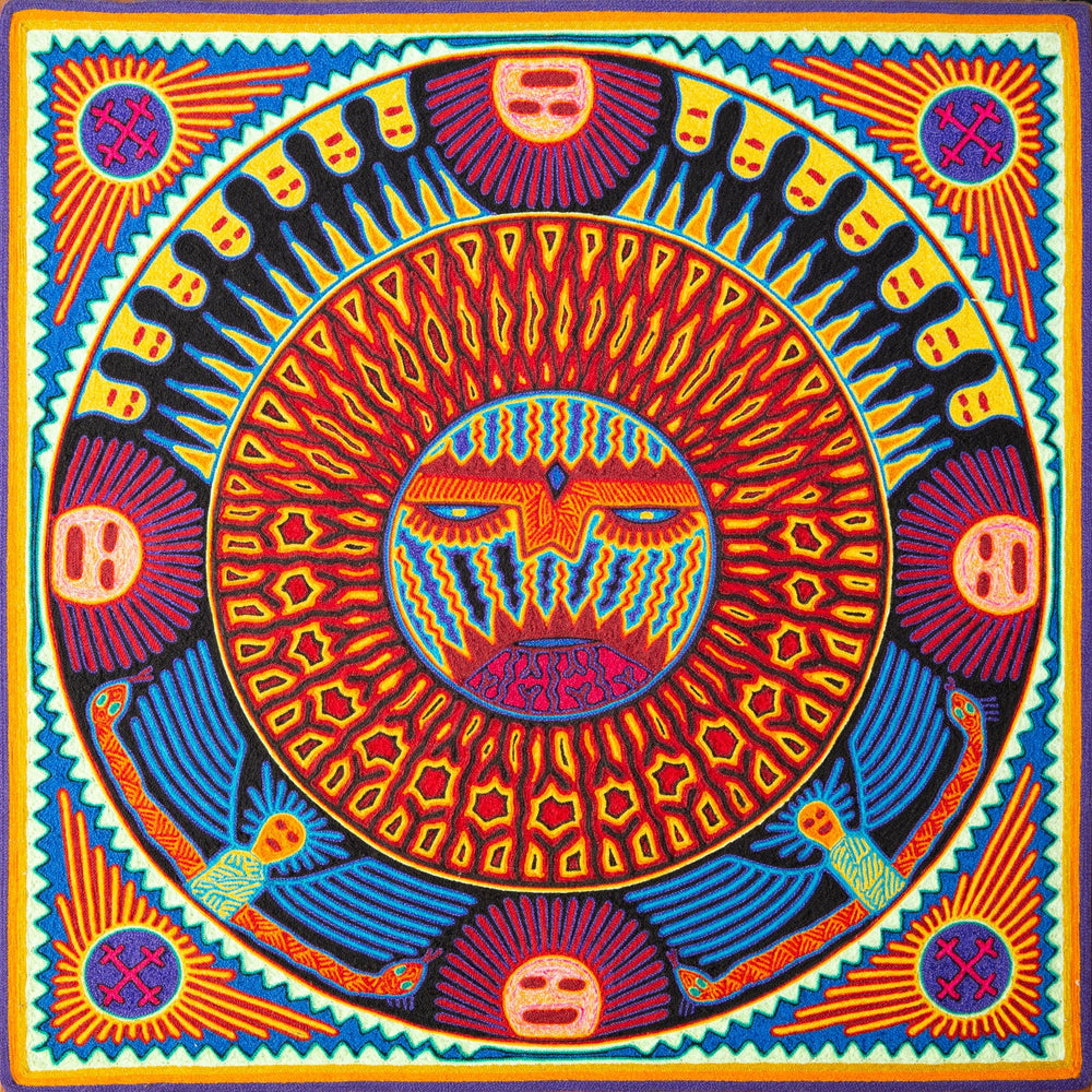 Huichol Yarn Painting Print • L - 147 - Huichol Arts