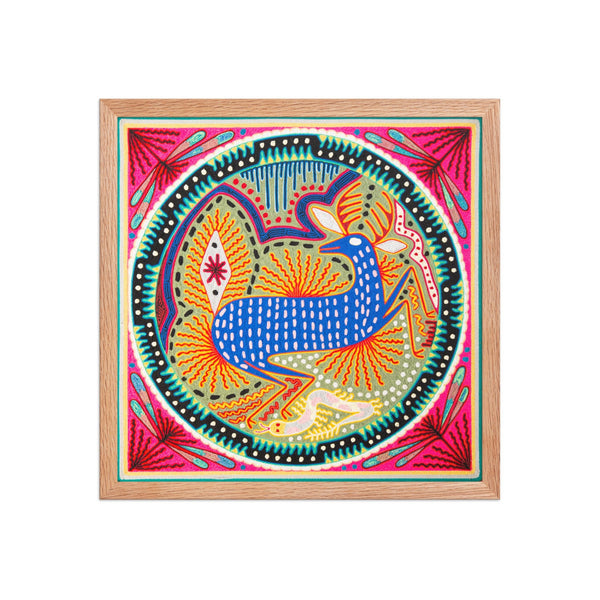Huichol Yarn Painting Print • L - 148 - Huichol Arts