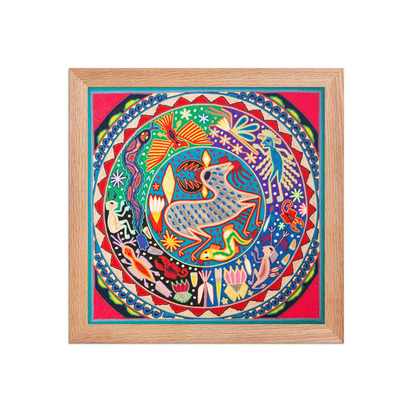 Huichol Yarn Painting Print • L - 149 - Huichol Arts