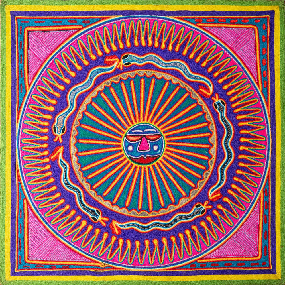 Huichol Yarn Painting Print • L - 151 - Huichol Arts