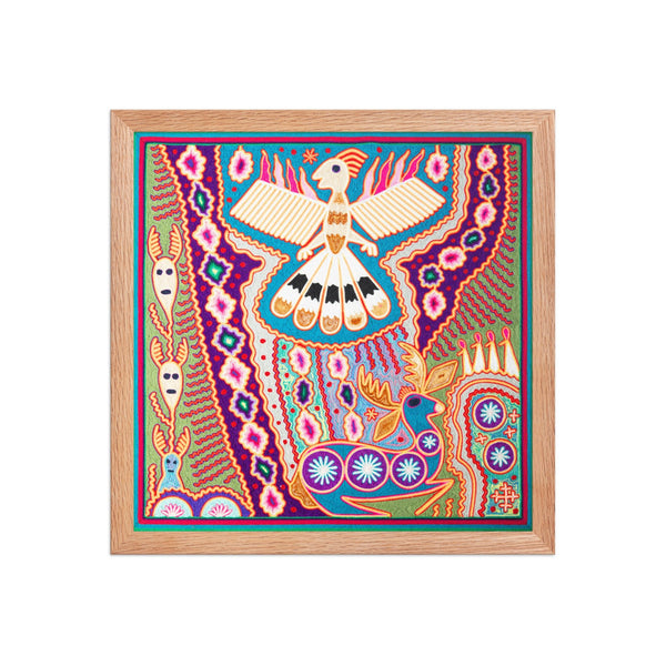 Huichol Yarn Painting Print • L - 152 - Huichol Arts
