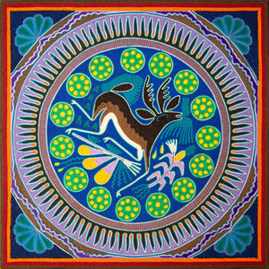 Huichol Yarn Painting Print • L - 154 - Huichol Arts