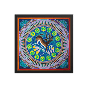 Huichol Yarn Painting Print • L - 154 - Huichol Arts