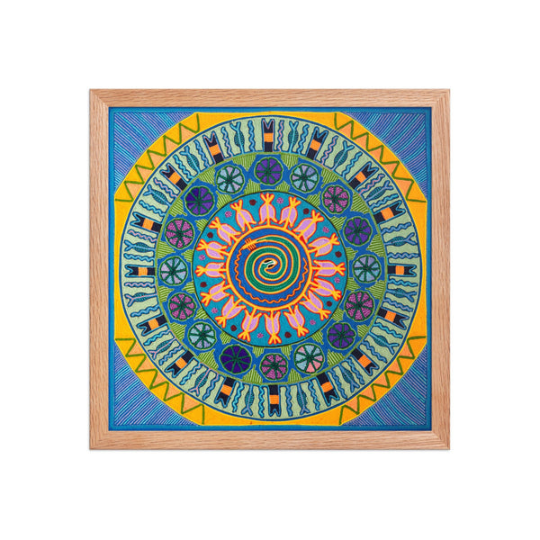 Huichol Yarn Painting Print • L - 155 - Huichol Arts