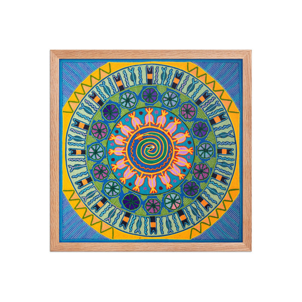 Huichol Yarn Painting Print • L - 155 - Huichol Arts