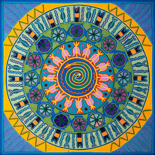 Huichol Yarn Painting Print • L - 155 - Huichol Arts