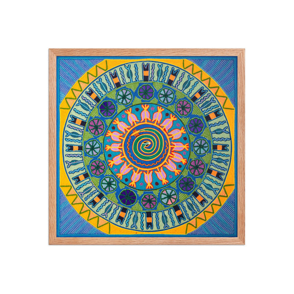 Huichol Yarn Painting Print • L - 155 - Huichol Arts
