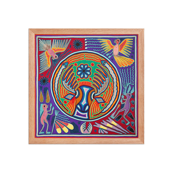 Huichol Yarn Painting Print • L - 156 - Huichol Arts