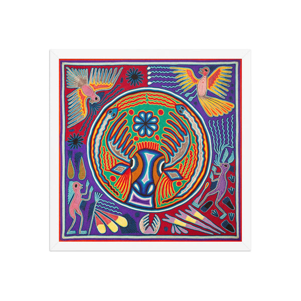 Huichol Yarn Painting Print • L - 156 - Huichol Arts