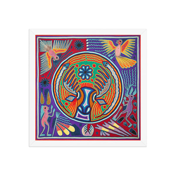 Huichol Yarn Painting Print • L - 156 - Huichol Arts
