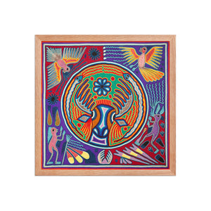 Huichol Yarn Painting Print • L - 156 - Huichol Arts