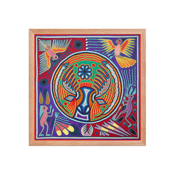 Huichol Yarn Painting Print • L - 156 - Huichol Arts