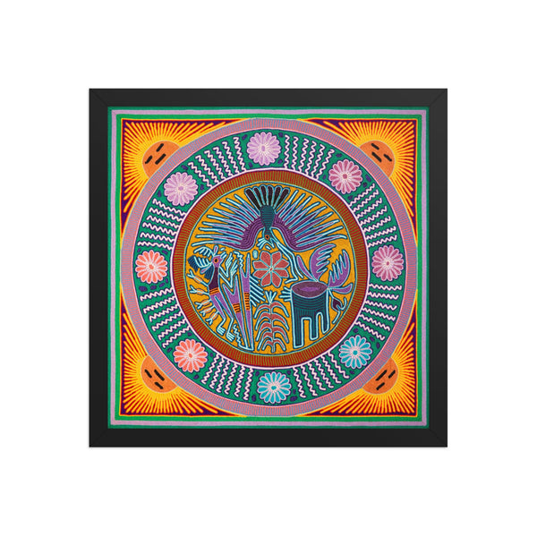 Huichol Yarn Painting Print • L - 157 - Huichol Arts