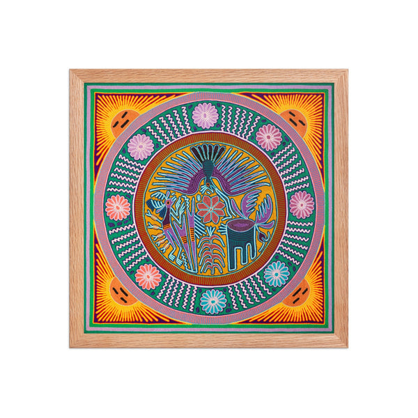 Huichol Yarn Painting Print • L - 157 - Huichol Arts