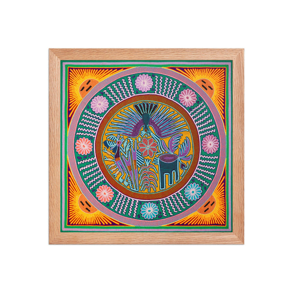 Huichol Yarn Painting Print • L - 157 - Huichol Arts