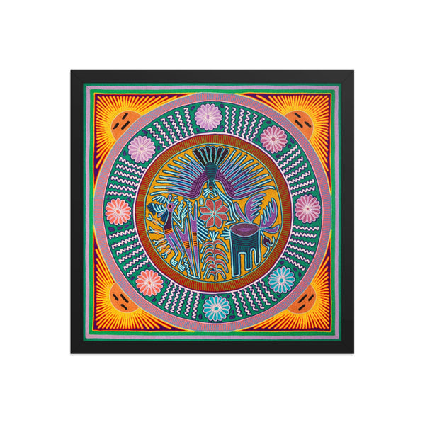 Huichol Yarn Painting Print • L - 157 - Huichol Arts
