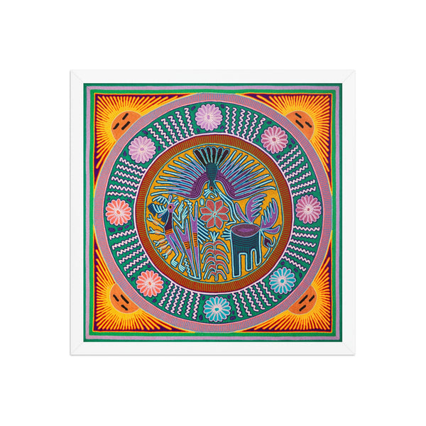 Huichol Yarn Painting Print • L - 157 - Huichol Arts