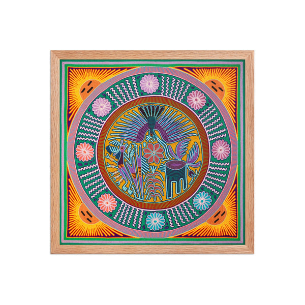 Huichol Yarn Painting Print • L - 157 - Huichol Arts