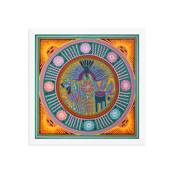 Huichol Yarn Painting Print • L - 157 - Huichol Arts